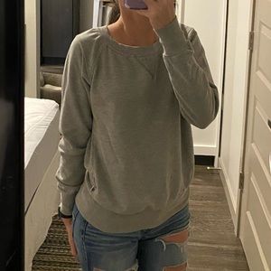 Gray crew neck sweater